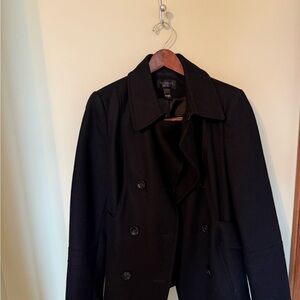 Victoria’s Secret Black Double-Breasted Women's Pea Coat